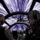 The Millennium Falcon goes to hyperspace from Star Wars (20th Century Fox/Lucasfilm)